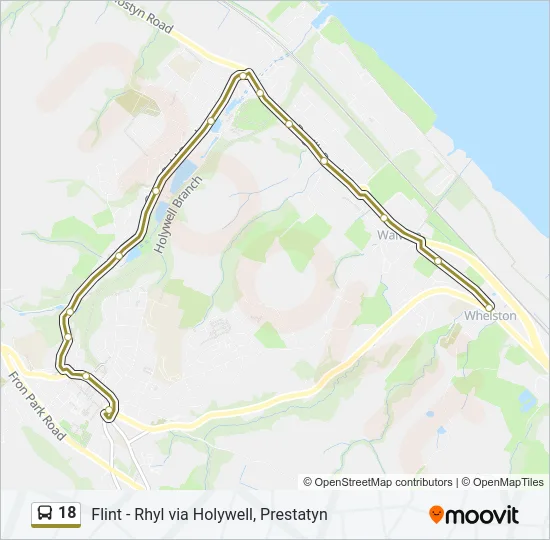 18 Bus Line Map