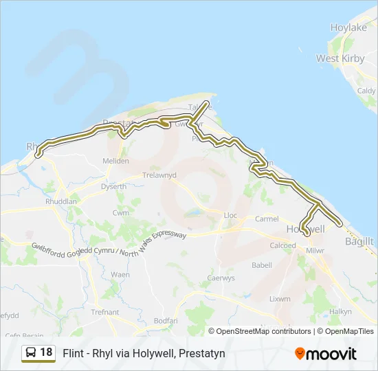 18 Bus Line Map