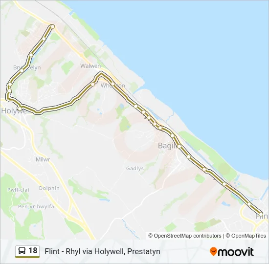 18 Bus Line Map