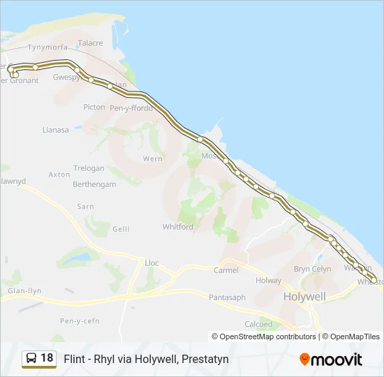 18 Bus Line Map