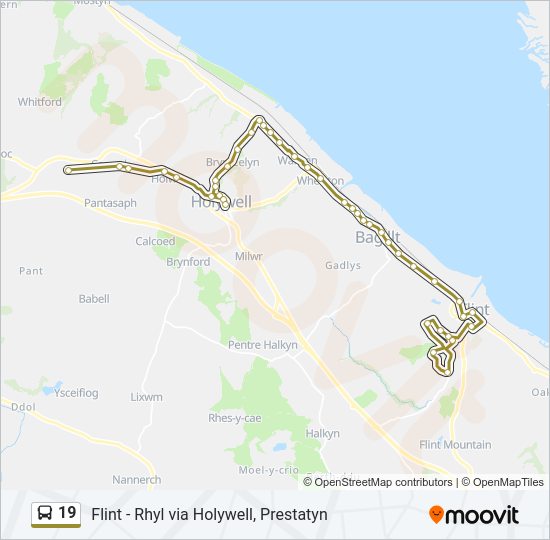 19 Bus Line Map