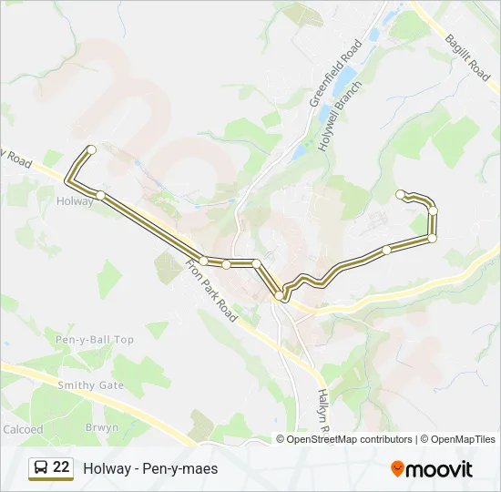 22 Bus Line Map