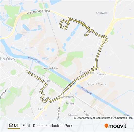 D1 Bus Line Map