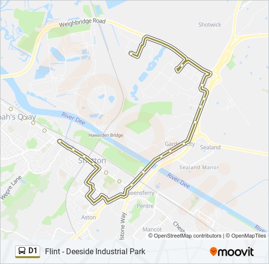 D1 bus Line Map