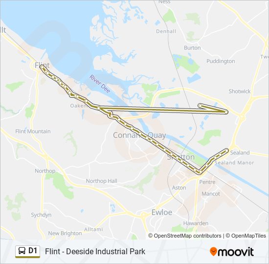 D1 bus Line Map