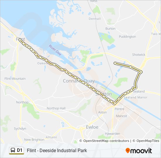 D1 Bus Line Map