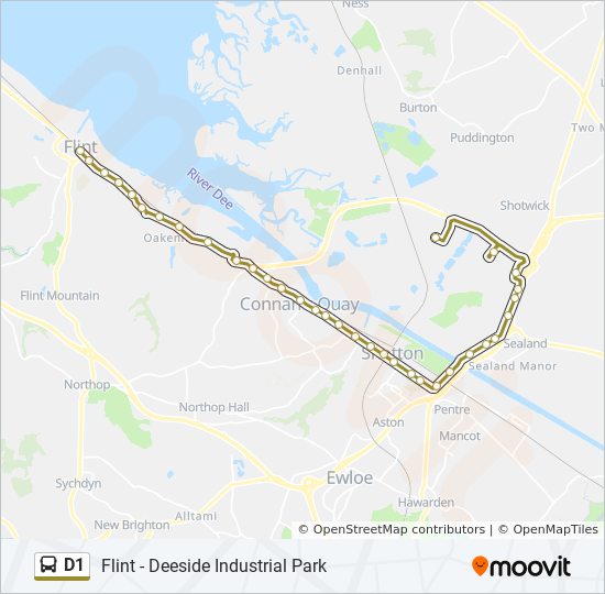 D1 Bus Line Map