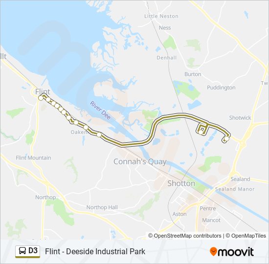 D3 bus Line Map