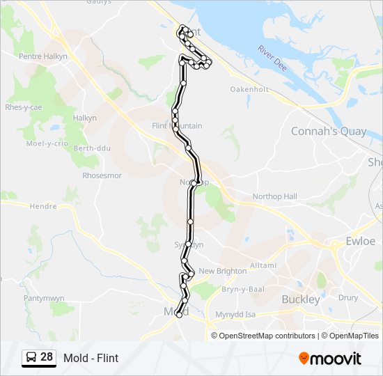 28 bus Line Map