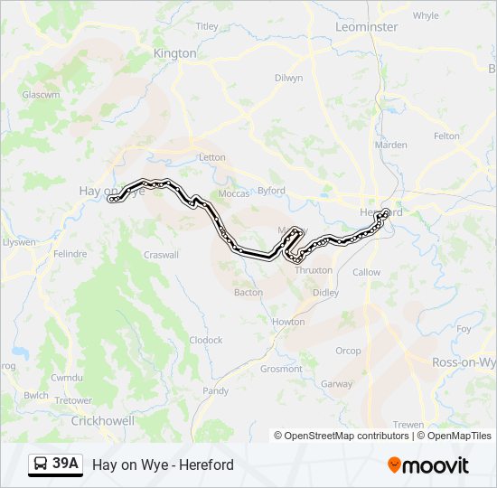 39A bus Line Map