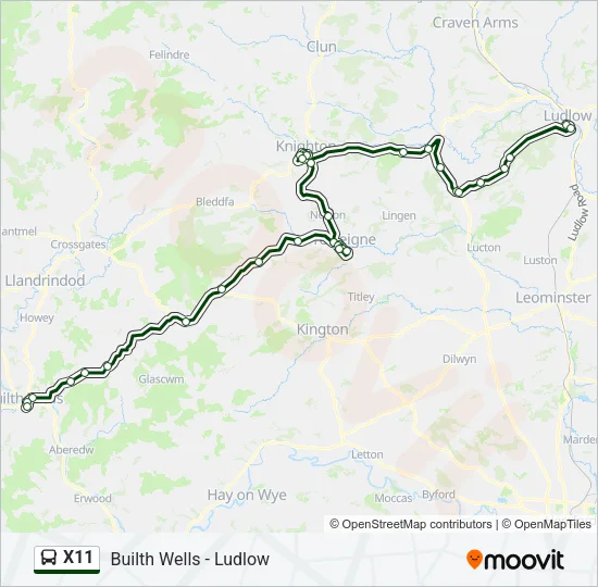 X11 Bus Line Map