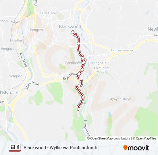 6 Bus Line Map