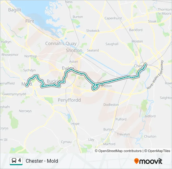 4 Bus Line Map