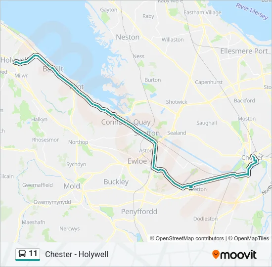11 Bus Line Map