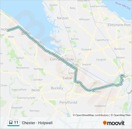 11 Bus Line Map