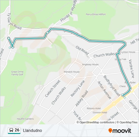 26 Bus Line Map