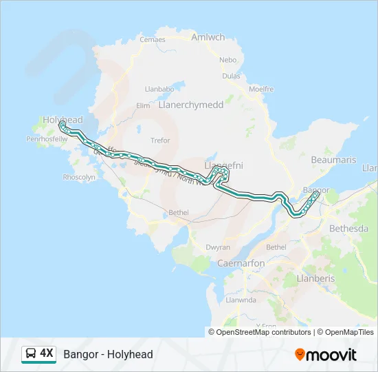 4X Bus Line Map