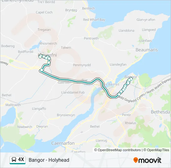 4X Bus Line Map