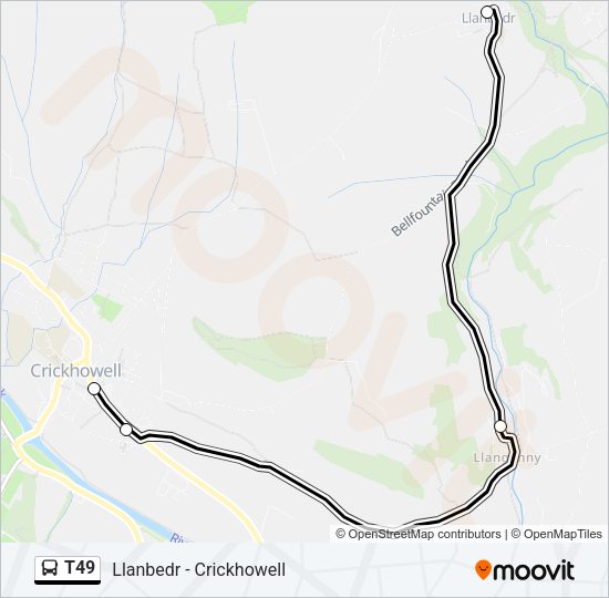 T49 Bus Line Map