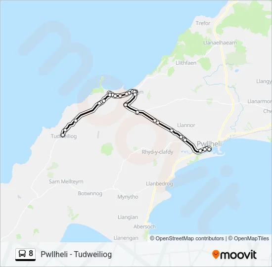 8 Bus Line Map