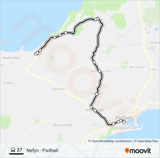 27 Bus Line Map