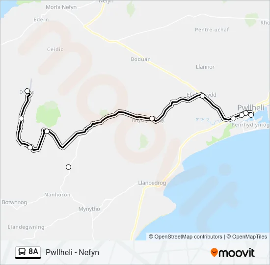 8A Bus Line Map