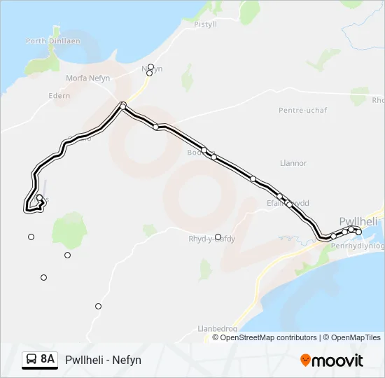 8A Bus Line Map