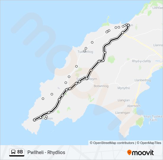 8B Bus Line Map