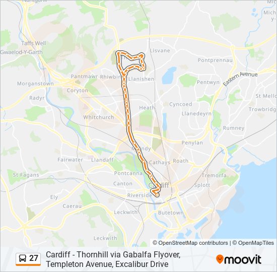 27 Route Schedules, Stops & Maps Cardiff (Updated)