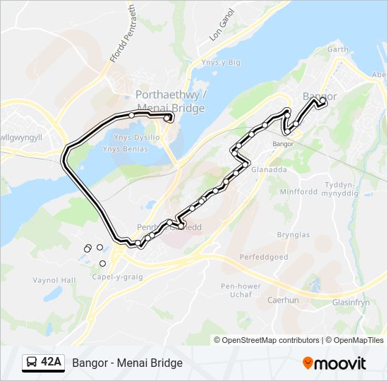 42A bus Line Map