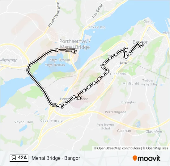 42A Bus Line Map
