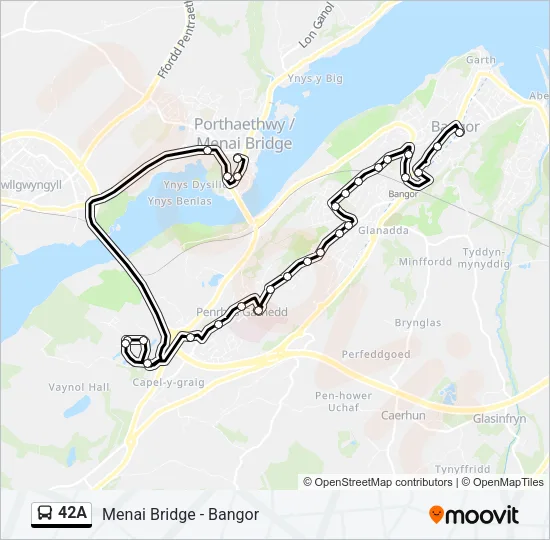 42A Bus Line Map