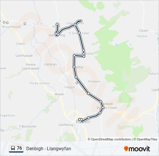 76 Bus Line Map