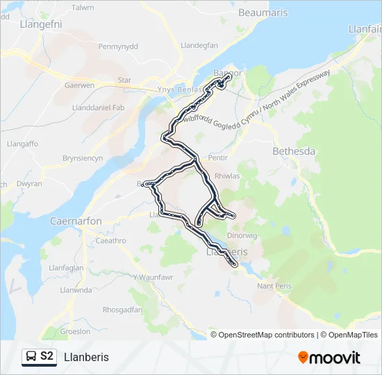 S2 Bus Line Map