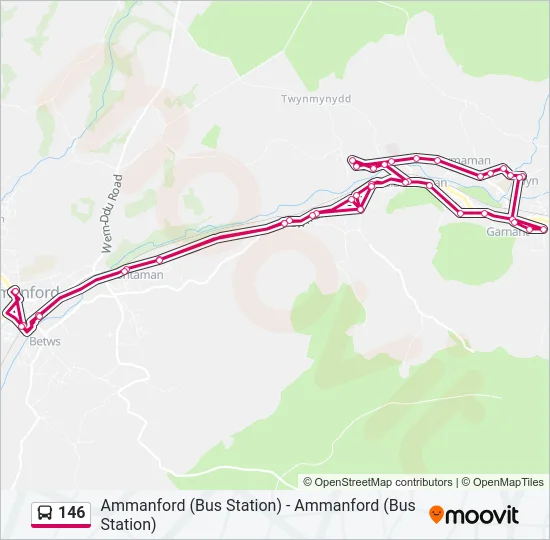 146 Bus Line Map
