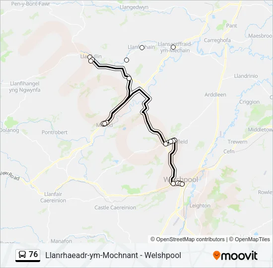 76 Bus Line Map