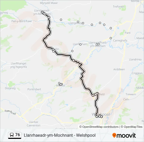 76 Bus Line Map