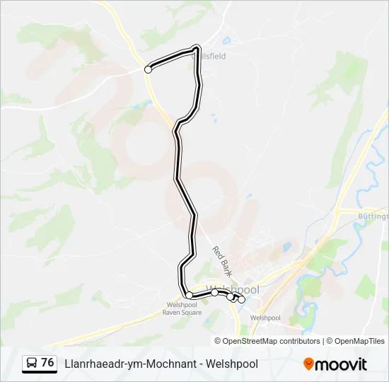 76 Bus Line Map