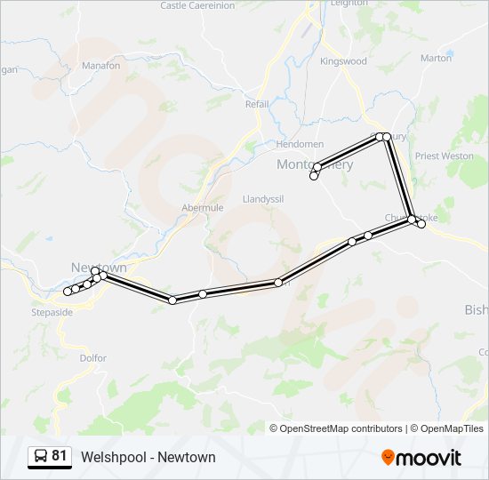 81 bus Line Map