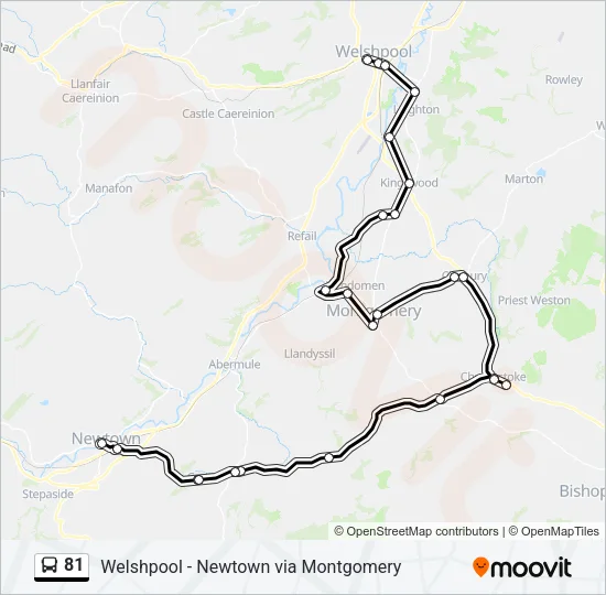 81 Bus Line Map