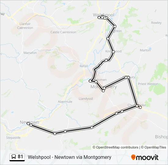 81 Bus Line Map