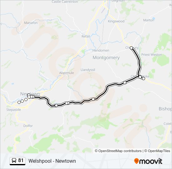 81 bus Line Map