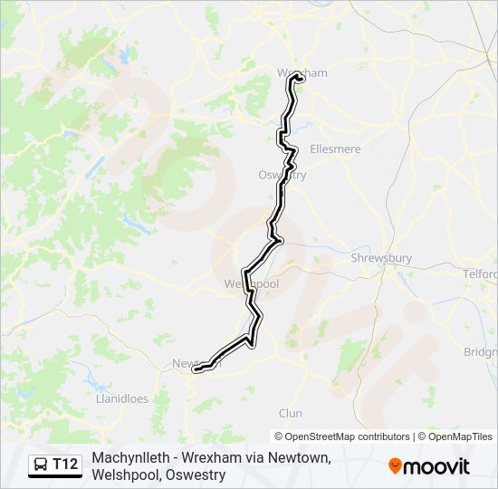 T12 Bus Line Map