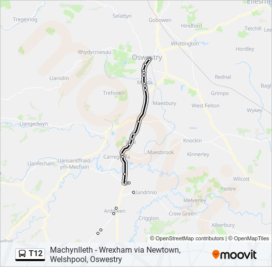 T12 bus Line Map