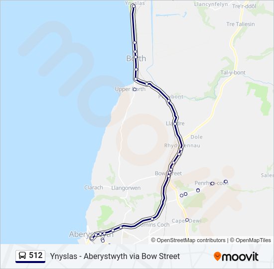 512 Bus Line Map