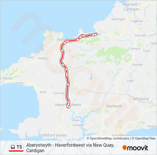 T5 Bus Line Map
