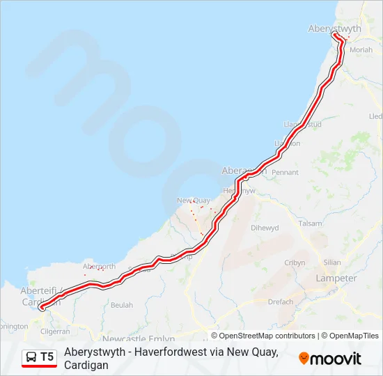 T5 Bus Line Map