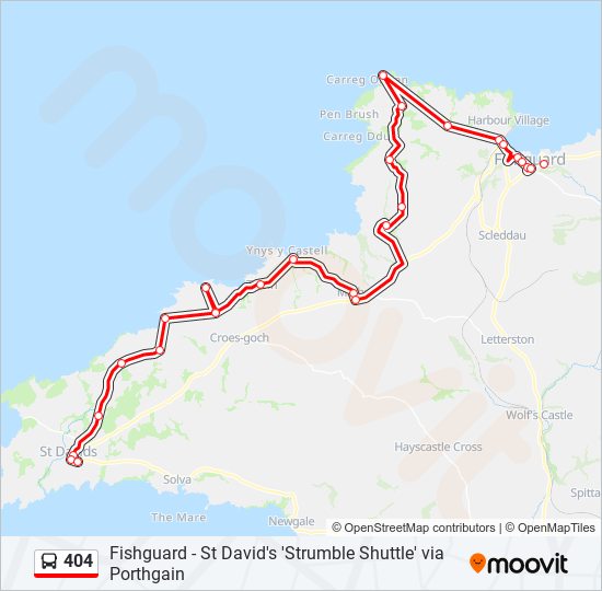 404 bus Line Map