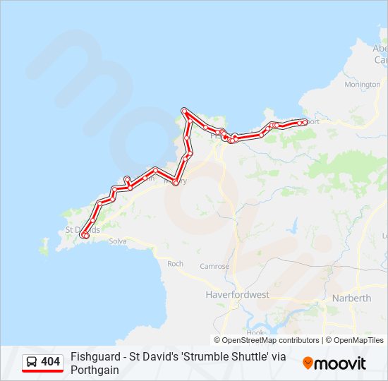 404 bus Line Map