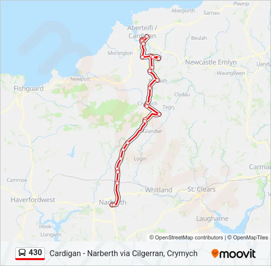 430 Bus Line Map